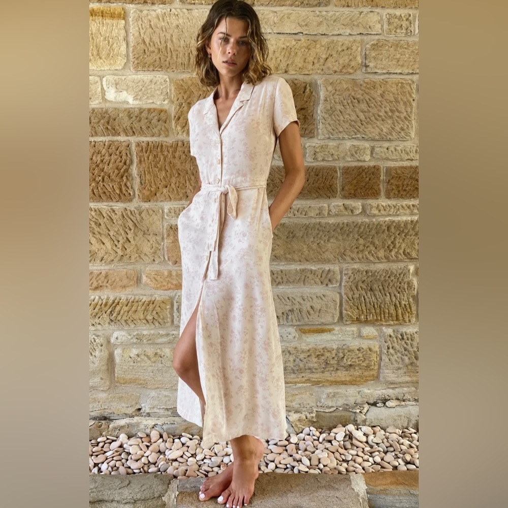 Wilfred Shirt Dress - Bone / Heirloom Pink - Like new